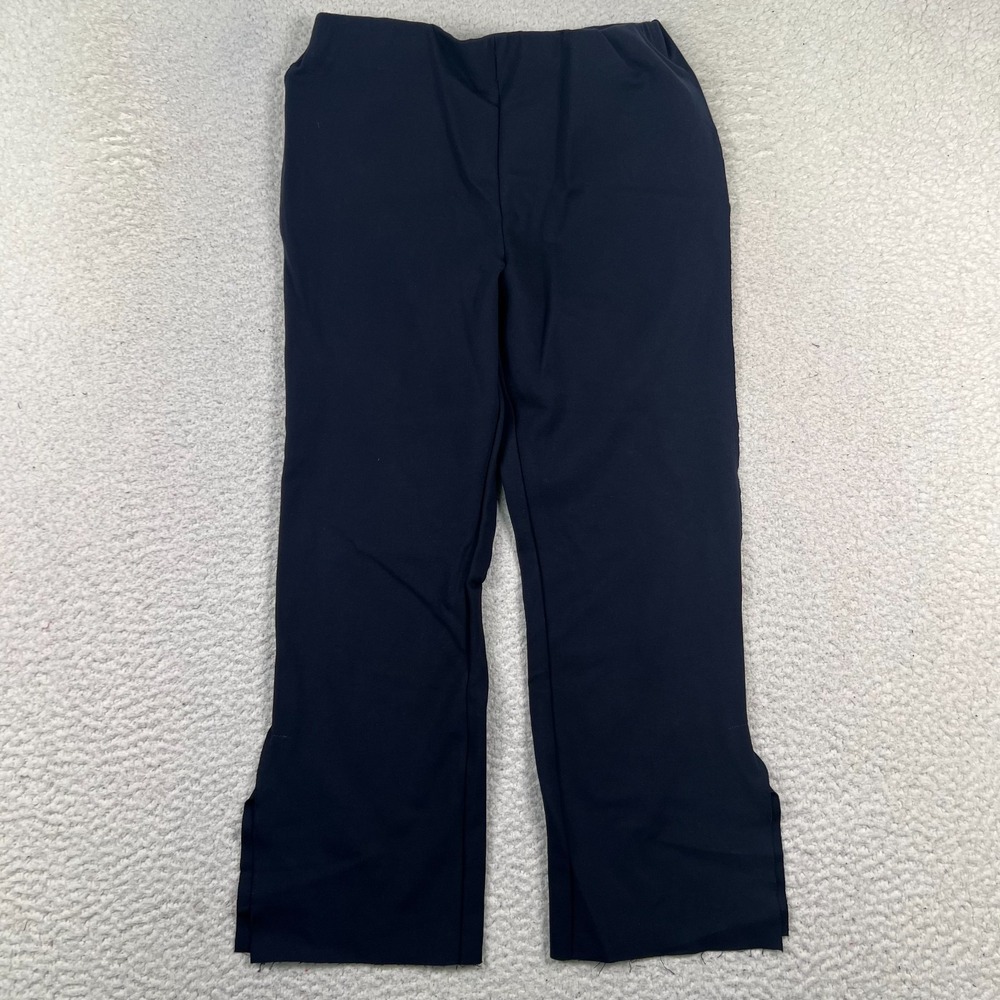 Ann Mashburn Pants Womens Medium Cropped Pull‎ on Stretch Preppy Casual Blue